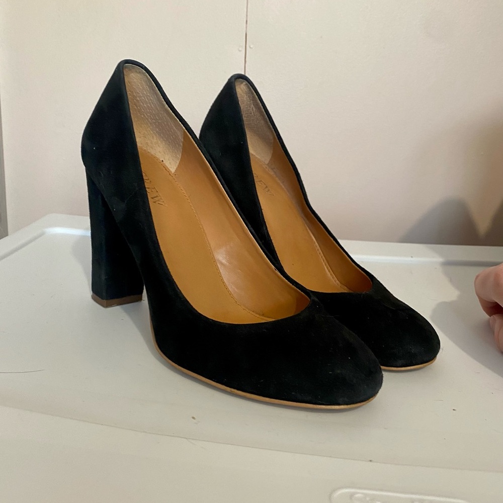 •J. Crew• Black Suede Pumps
